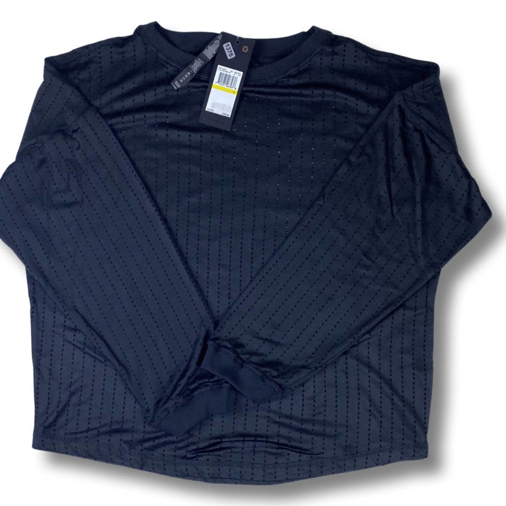 NWT Fila Performa Fi-Lux Mesh Long-Sleeve Tee in Black